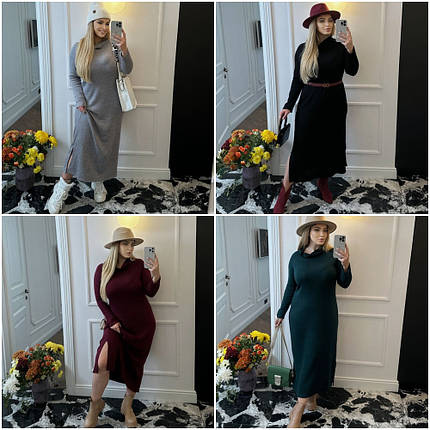 Плаття тепле ангора осінь-зима розміри батал, фото 1