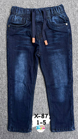Джинсові штани утеплені для хлопчиків оптом, Taurus, 1-5 рр, фото 2
