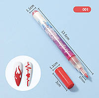 Акрилова 3D ручка для розпису та дизайну на нігтях червона M0594