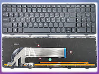 Клавиатура для HP ProBook 450 G0, G1 G2, 455 G0 G1 G2, 470 G0 G1 G2 ( RU Black с рамкой и подсветкой)