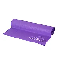 Килимок для йоги та фітнесу PowerPlay 4010 PVC Yoga Mat Фіолетовий (173x61x0.6)