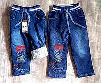 Детские джинсы для мальчика утепленные махрой 86см 92см. Теплые джинсы махровые на мальчика