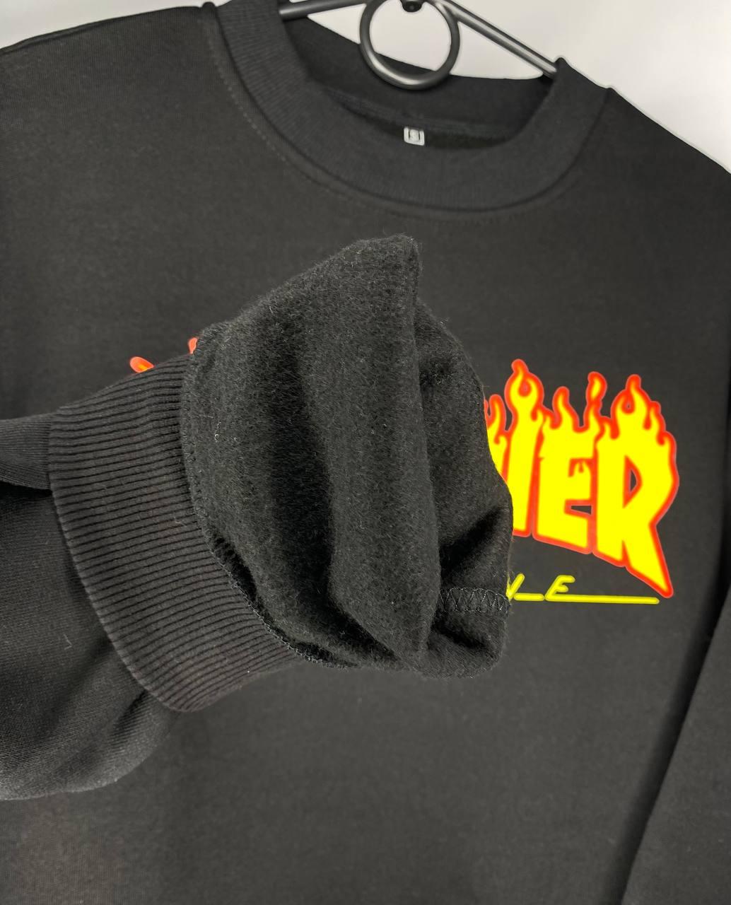 Стильная толстовка Thrasher кофта женская и мужская трешер, свитшот Thrasher, модная одежда - реглан трешер - фото 3 - id-p2013909899