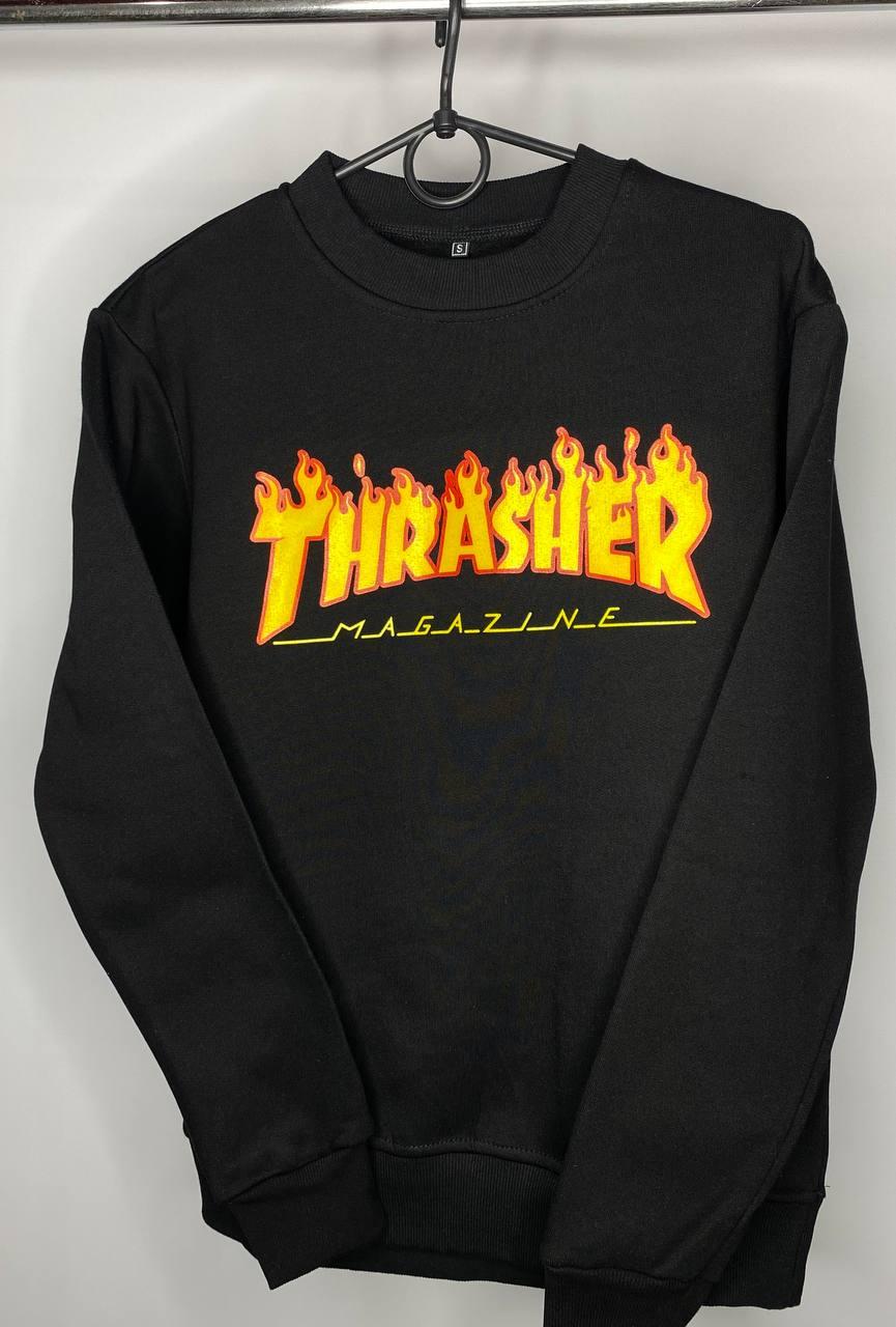 Молодіжний світшот Thrasher, Теплий світшот Трешер (стрешер) від виробника, Реглан унісекс