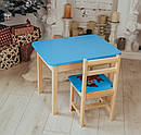 Дитячий стіл і стілець. Для навчання, малювання, ігри. Стіл із шухлядою та стільчик., фото 2