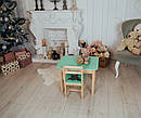 Дитячий стіл і стілець зелений. Для навчання, малювання, ігри. Стіл із шухлядою та стільчик., фото 10