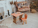 Вау! Дитячий стіл рожевий! Стіл-парта класична та стільчик.Подарунок!Підійде для навчання, малювання, гри, фото 3