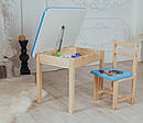 Дитячий стіл і стілець. Для навчання, малювання, гри. Стіл із шухлядою та стільчик., фото 5