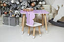 Фіолетовий прямокутний столик і стільчик дитячий метелик із білим сидінням. Фіолетовий дитячий столик, фото 9