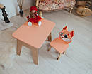 Вау! Дитячий стіл! Чудовий подарунок для дитини. Стіл із шухлядою та стільчик. Для навчання, малювання, гри, фото 2