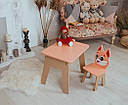 Вау! Дитячий стіл! Чудовий подарунок для дитини. Стіл із шухлядою та стільчик. Для навчання, малювання, гри, фото 3