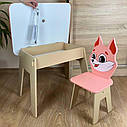 Вау! Дитячий стіл! Чудовий подарунок для дитини. Стіл із шухлядою та стільчик. Для навчання, малювання, гри, фото 9
