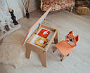 Вау! Дитячий стіл! Чудовий подарунок для дитини. Стіл із шухлядою та стільчик. Для навчання, малювання, гри, фото 10