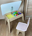 Вау!Дитячий стіл! Чудовий подарунок для дівчинки! Стіл із шухлядою та стільчик для навчання, малювання, гри, фото 9