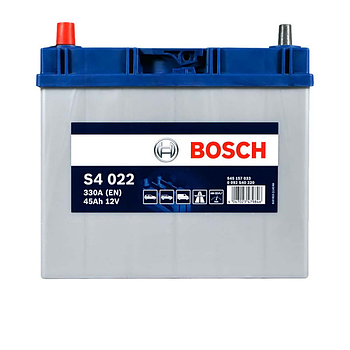 Акумулятор автомобільний BOSCH (S40 220) (B24) Asia 45Ah 330A L+ т.к.