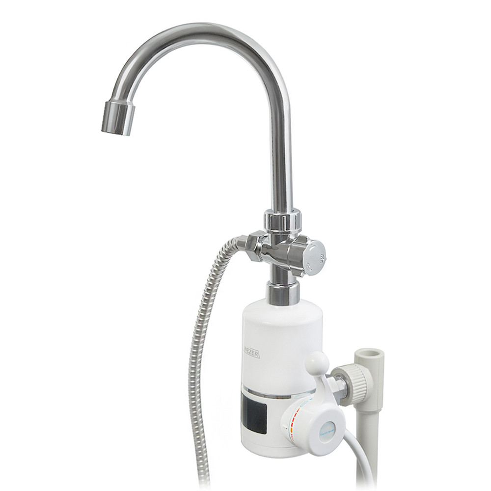 Проточний водонагрівач WEZER SDR-B05WST ванна з датчиком темп., фото 1