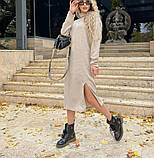 Жіноча сукня-гольф з вирізом на нозі, фото 3