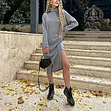 Жіноча сукня-гольф з вирізом на нозі, фото 2