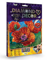 Набор для творчества DankoToys DT DD-01-04 Diamond Decor Картина со стразами Маки