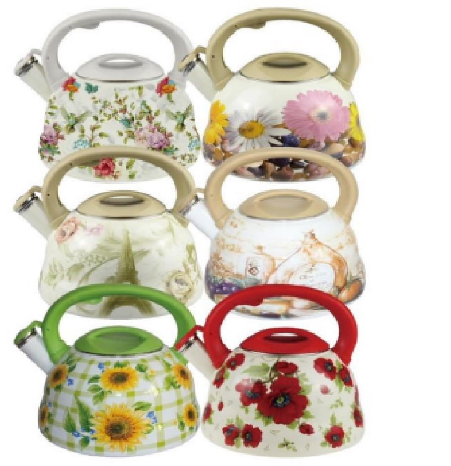 Емальорований Чайник Зі Свистком 3,0 Лтр., фото 1