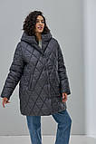 Зимова куртка для вагітних Akari OW-43.021 графітова, фото 3