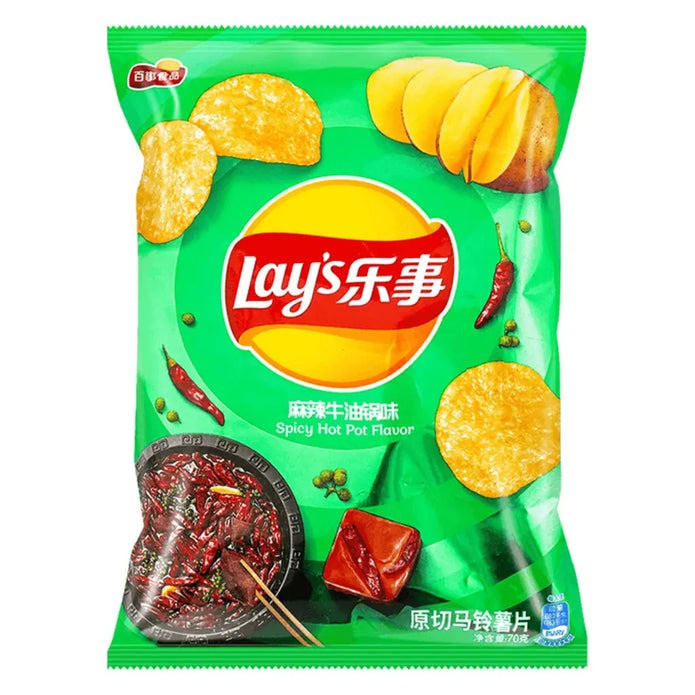 Чіпси Lay's Hot and Spicy Hot Pot Flavor Potato Chips - 70g, фото 1