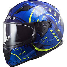 МОТОШОЛОМ ЗАКРИТИЙ LS2 FF320 STREAM EVO TACHO КОЛІР BLUE H-V YELLOW