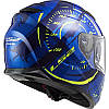 МОТОШОЛОМ ЗАКРИТИЙ LS2 FF320 STREAM EVO TACHO КОЛІР BLUE H-V YELLOW, фото 4