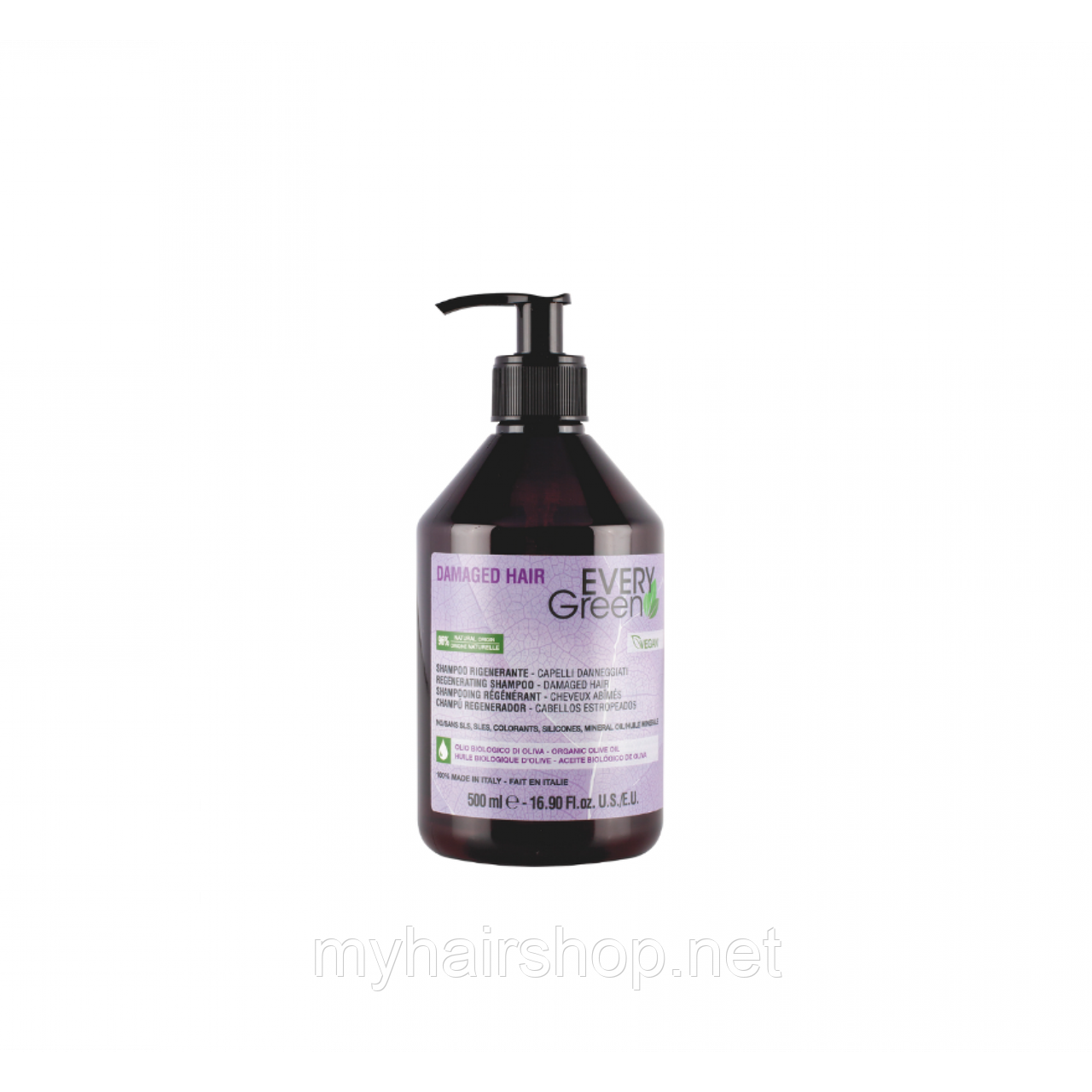 Відновлювальний шампунь DIKSON Every Green Damaged Hair Shampoo 500 мл