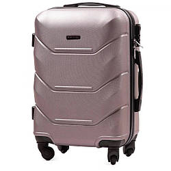 Пластикова дорожня валіза середнього розміру Wings 147 розмір M рожеве золото