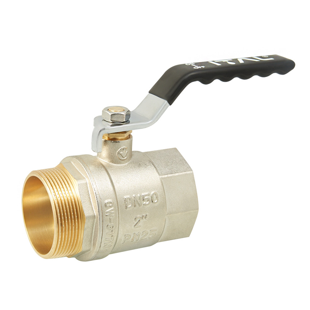 Кран кульовий ITAL PN40 2" вн.-зов., ручка, нікель, фото 1