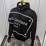 Чоловіча кофта худі Dolce&Gabbana CK6683 чорна, фото 2