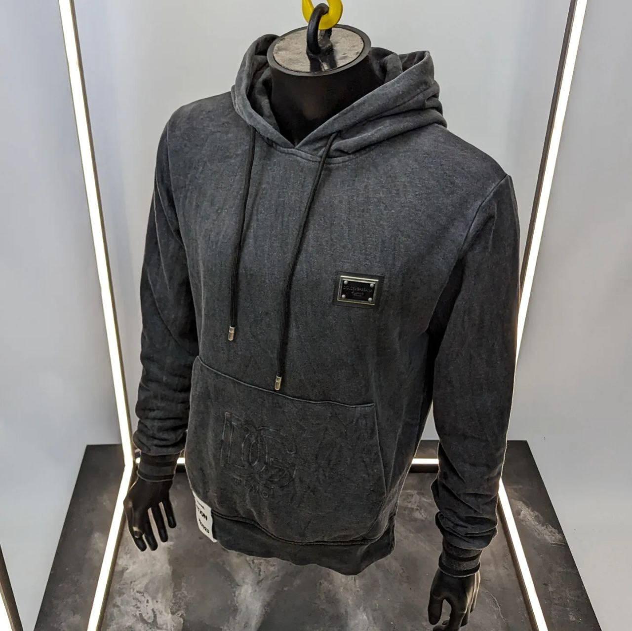 Чоловіча кофта худі Dolce&Gabbana CK6690 темно-сіра, фото 1