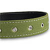 Нашийник брезентовий подвійний для собак. Безрозмірний нашийник подвійний для собак брезент+шкіра, Зелений 27 - 60 см, 35 мм, фото 7