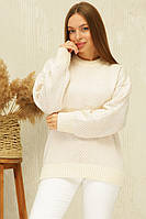 В'язаний жіночий светр 229 топлене молоко