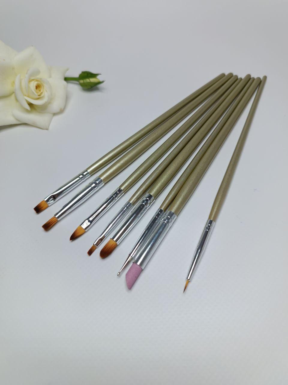 Набір кистей для дизайну нігтів 8 шт.