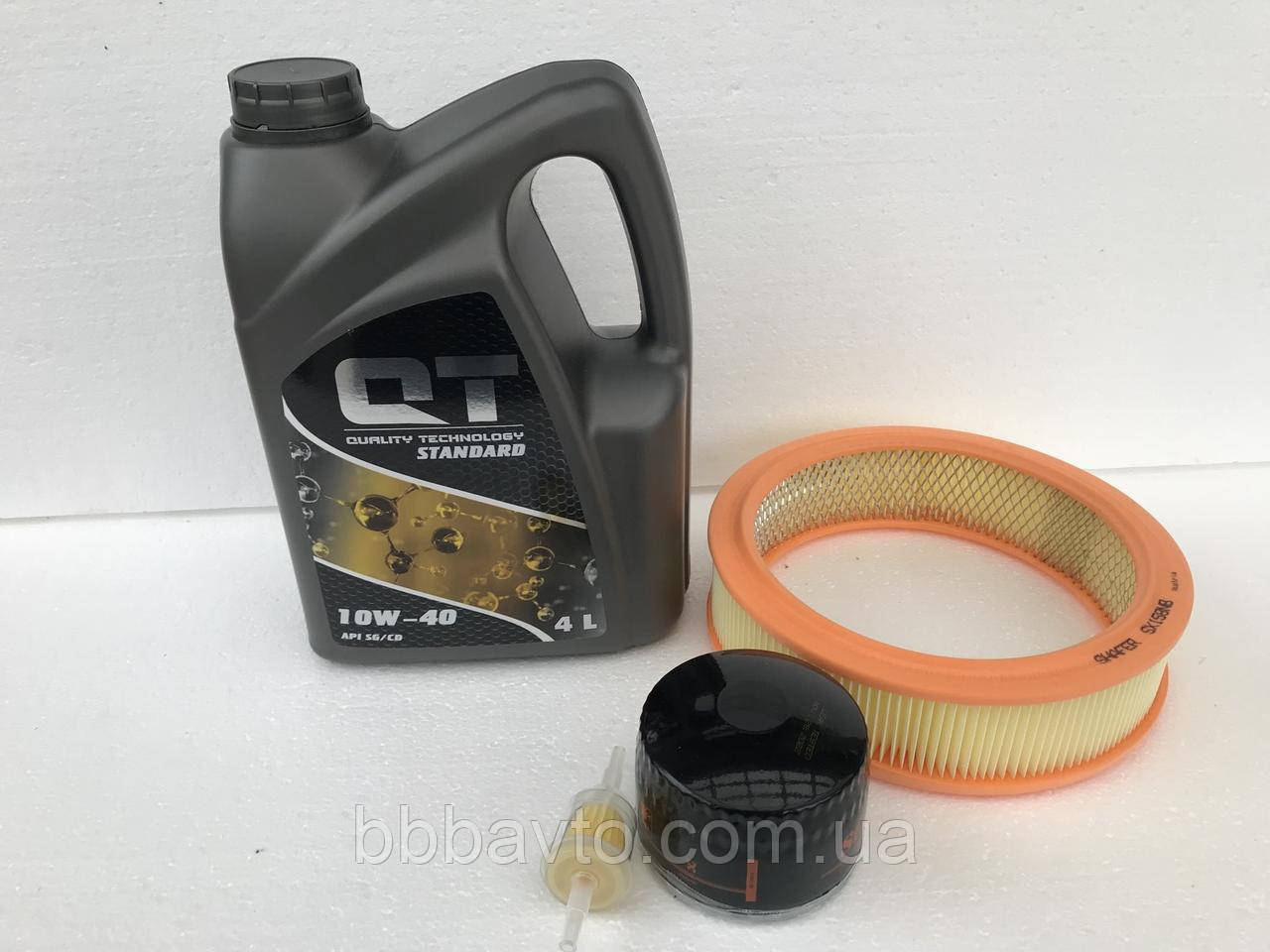 Набір для ТО двигуна ВАЗ 2101-2107 КАРБЮРАТОР (Фільтр 3шт+Олія 4л), фото 1