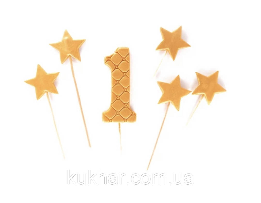 Цифра преміум Золото\ Срібло "1"