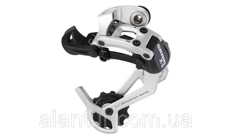 Задній перемикач Sram X5 9SP, середня лапка, алюміній, сірий для МТБ