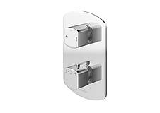 Душова система KOHLMAN FOXAL 20 CHROME з термостатом + BOX прихованого монтажу, фото 3