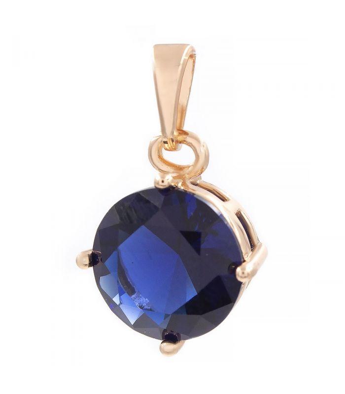 Підвіска Xuping "Круглий камінь 0,9 см" лимонна позолота (824801(5)), фото 1