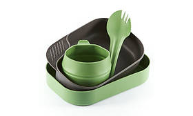 Набір посуду WILDO Camp-A-Box Light Green для кемпінгу, 4 предмети, біорозкладний матеріал