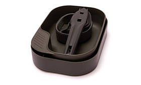 Набір посуду Wildo Camp-A-Box Light OCYs Olive: складні прилади та чашка 250 мл для кемпінгу