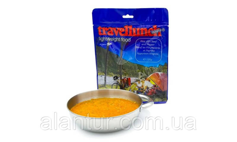 Рис з яловичиною та соусом із перцю Travellunch 250 г - швидка страва для походу, фото 1