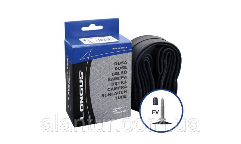 Камера Longus 29x1, 90/2, 35 FV 48мм (50/60-622/630) (Presta, SV, FV, французький, велосипедний ніпель) 2023