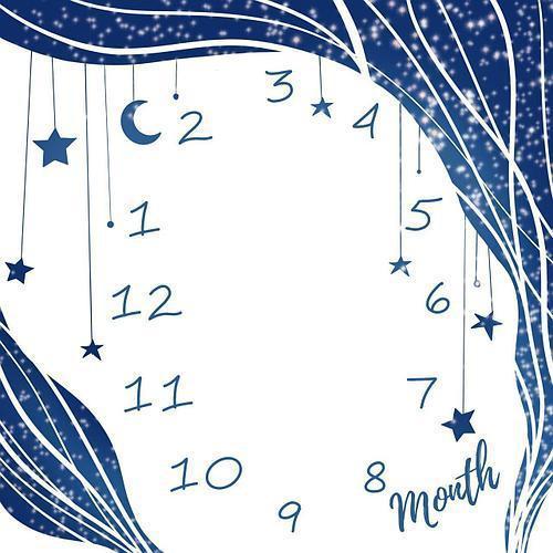 Фотопелюшка для перших фотосесій малюка з 1 до 12 місяців / Фотофон "Ніч" 100х120см, фото 1