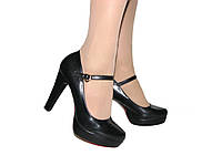 Черные каблуки с ремешком размер 40 стелька 25,8 см