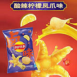 Чіпси Lay's Hot & Sour Lemon Braised Chicken Feet Flavor Potato Chips 60g, фото 5