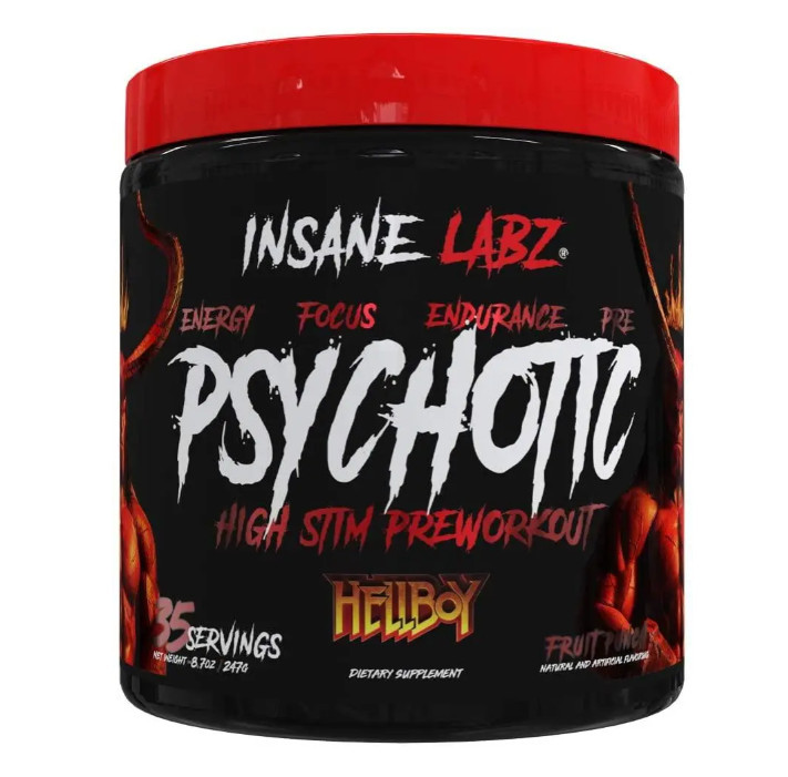 Передтренувальний комплекс Insane Labz Psychotic Hellboy 35 serv 247 g (Fruit Punch)