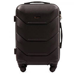 Велика дорожня валіза з пластику Wings 147 чорний колір розмір L